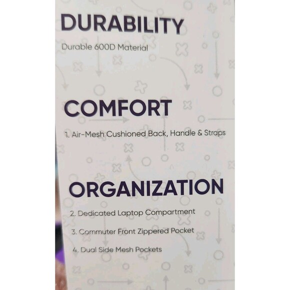 FOCO NCAA College Sports Clemson purple black Orange Backpack Padded NWT - Picture 5 of 6